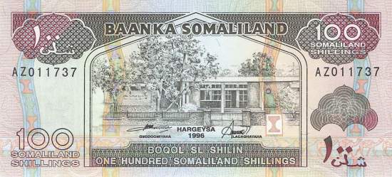 100 Shillings Somaliland p5b 1996